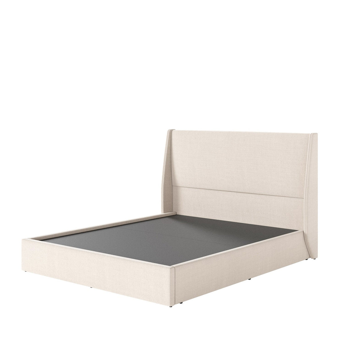 Cama Estofada Queen com Cabeceira Ayla - Linho Texturizado Off White