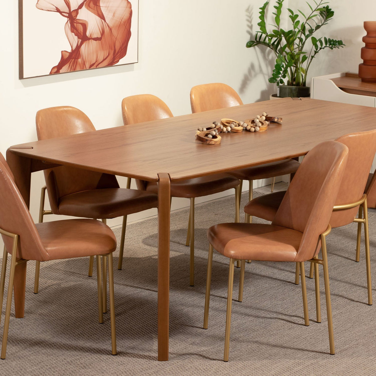 Mesa de Jantar Retangular para 8 Lugares Harmony 219 cm - Natural c/ Canella