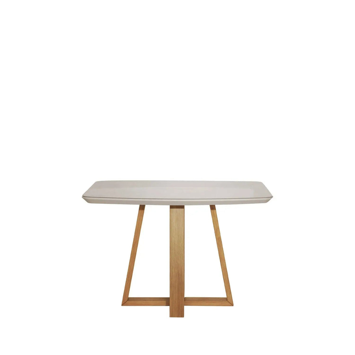 Mesa de Jantar Bennett c/ Vidro 115 cm - Cinamomo c/ Vidro Off White