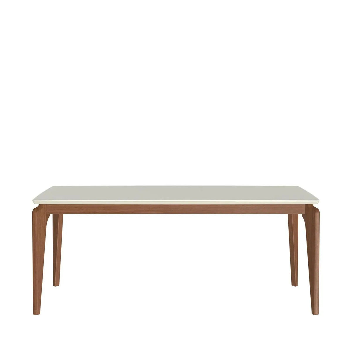 Mesa de Jantar New Lauren 180 cm - Natural c/ Off White Fosco