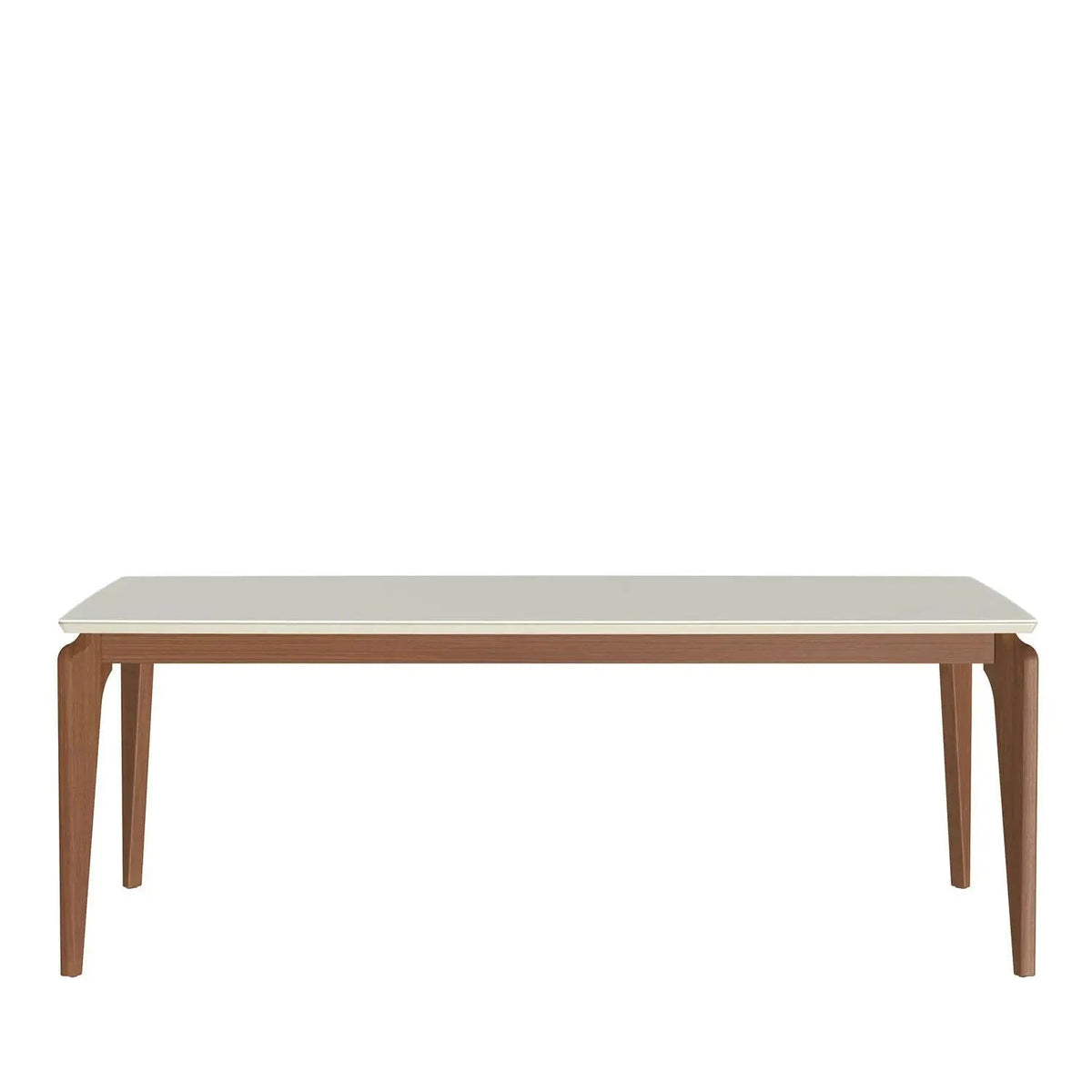 Mesa de Jantar New Lauren 208 cm - Natural c/ Off White Fosco