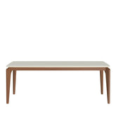 Mesa de Jantar New Lauren 208 cm - Natural c/ Off White Fosco