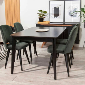 Mesa de Jantar Olive 135 cm - Preto Fosco