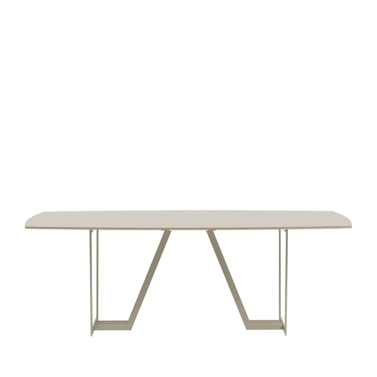 Mesa de Jantar c/ Vidro Albany 219 cm - Champanhe