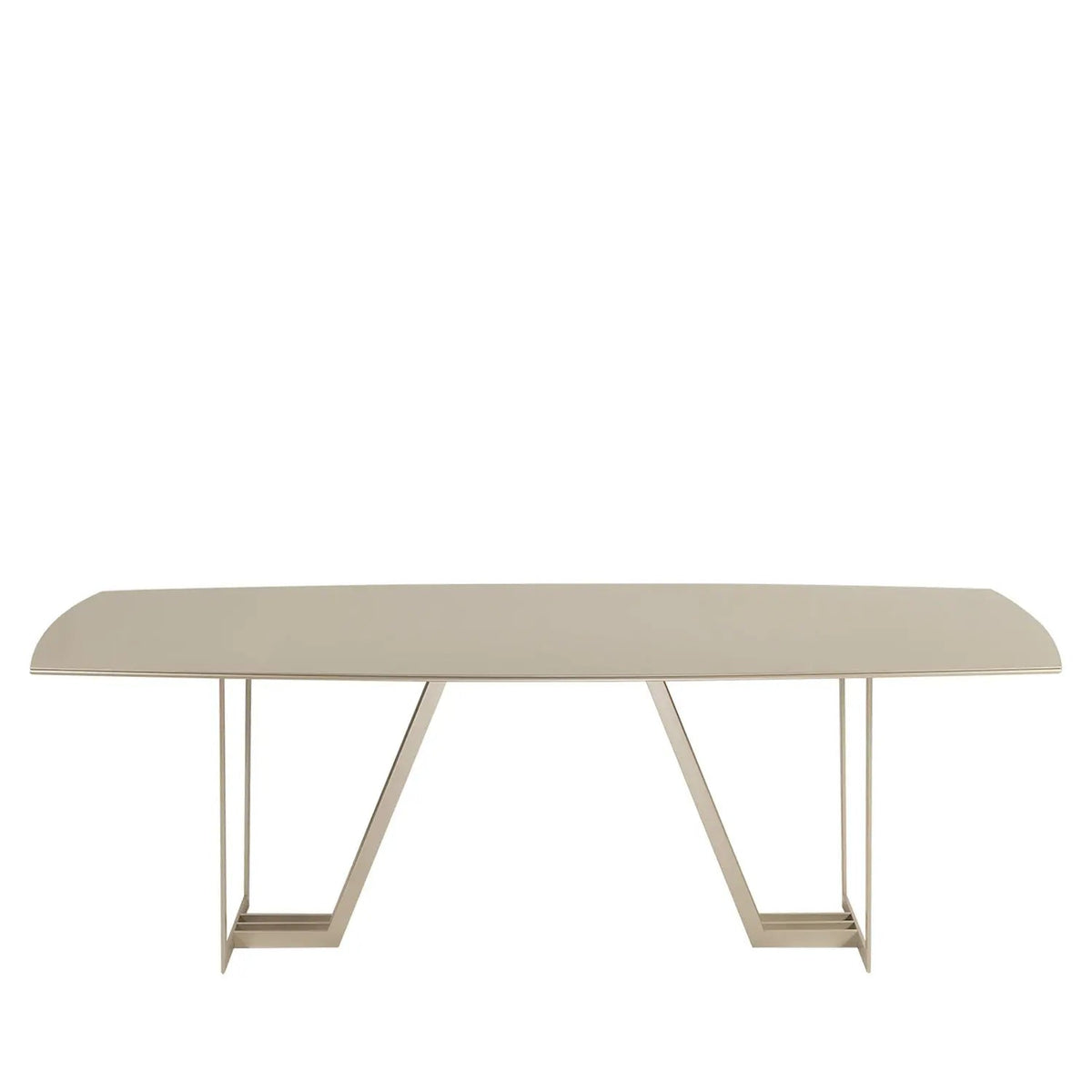 Mesa de Jantar c/ Vidro Albany 240 cm - Champanhe