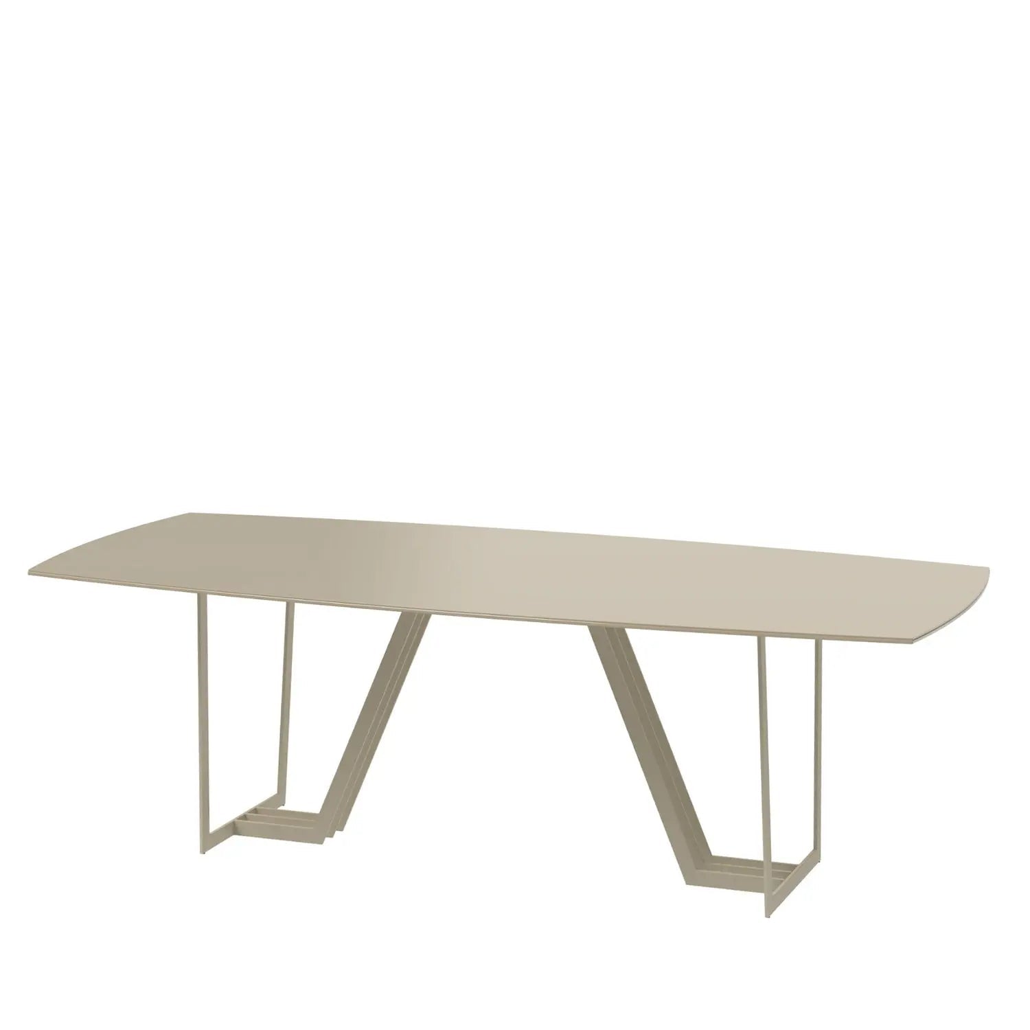 Mesa de Jantar c/ Vidro Albany 240 cm - Champanhe