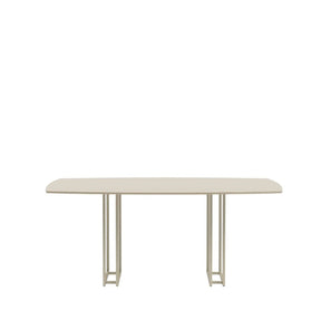 Mesa de Jantar c/ Vidro Line 184 cm - Champanhe