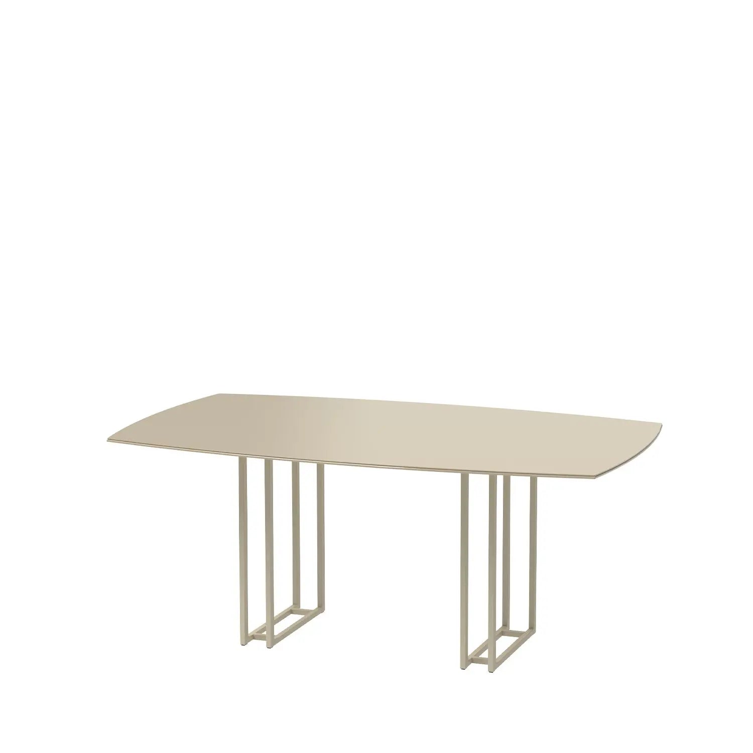 Mesa de Jantar c/ Vidro Line 184 cm - Champanhe