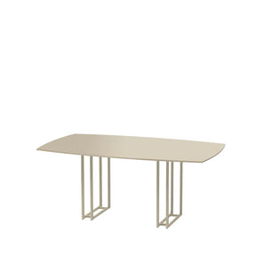 Mesa de Jantar c/ Vidro Line 184 cm - Champanhe