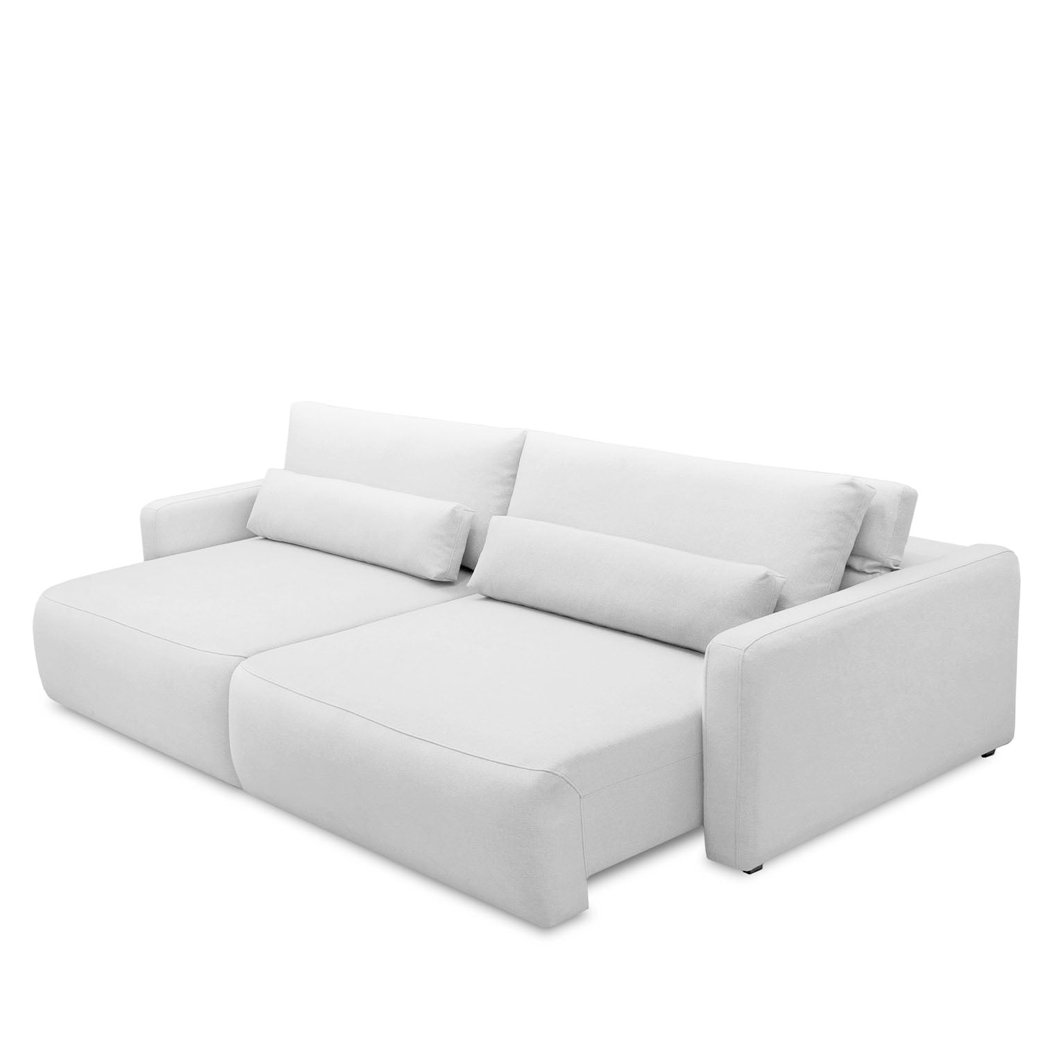 Sofá Retrátil e Reclinável 4 Lugares Raver 240 cm - Linho Off White