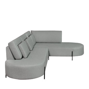 Sofá com Chaise Lado Direito Portman 309 cm - Linho Cinza