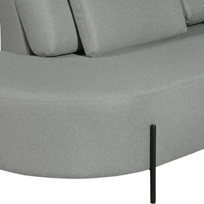 Sofá com Chaise Lado Direito Portman 309 cm - Linho Cinza