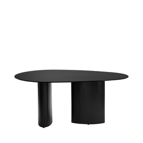 Mesa de Jantar  Orgânica para 6 Lugares Gaya 180 cm - Preto Fosco