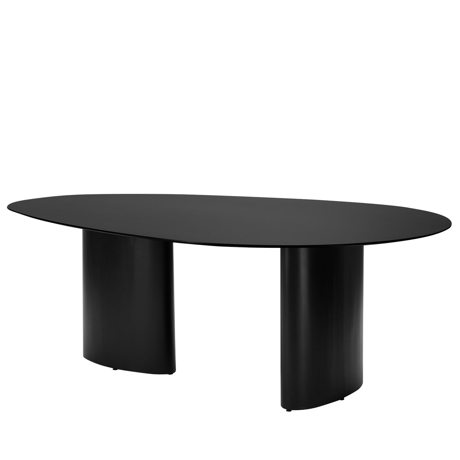 Mesa de Jantar  Orgânica para 8 Lugares Gaya 220 cm - Preto Fosco