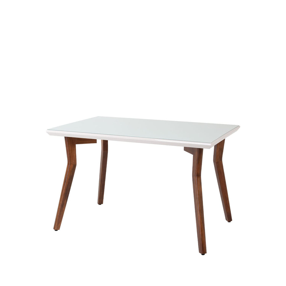 Mesa de Jantar Kea 120 cm - Cinamomo c/ Vidro Off White