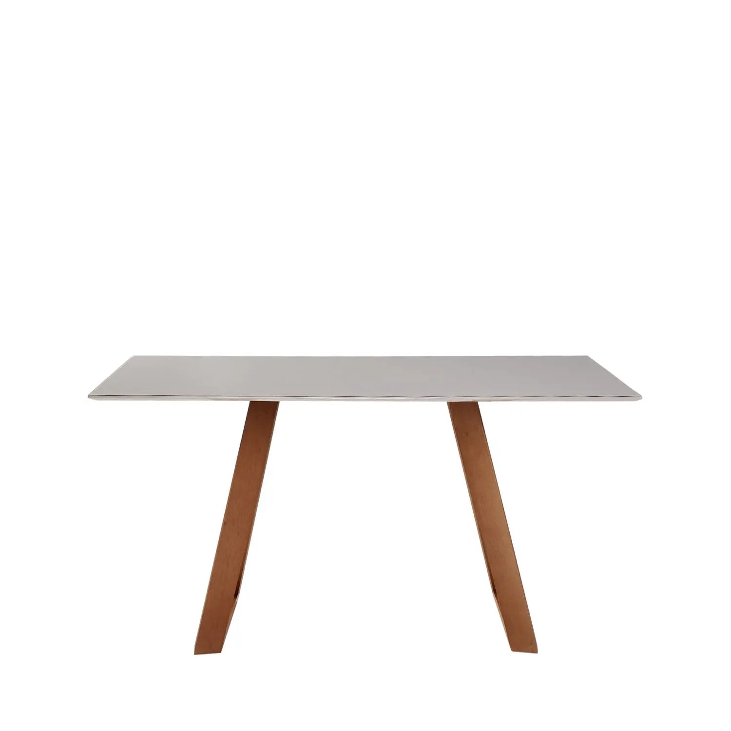 Mesa de Jantar Retangular 6 Lugares Vonetta 160 m - Natural c/ Off White