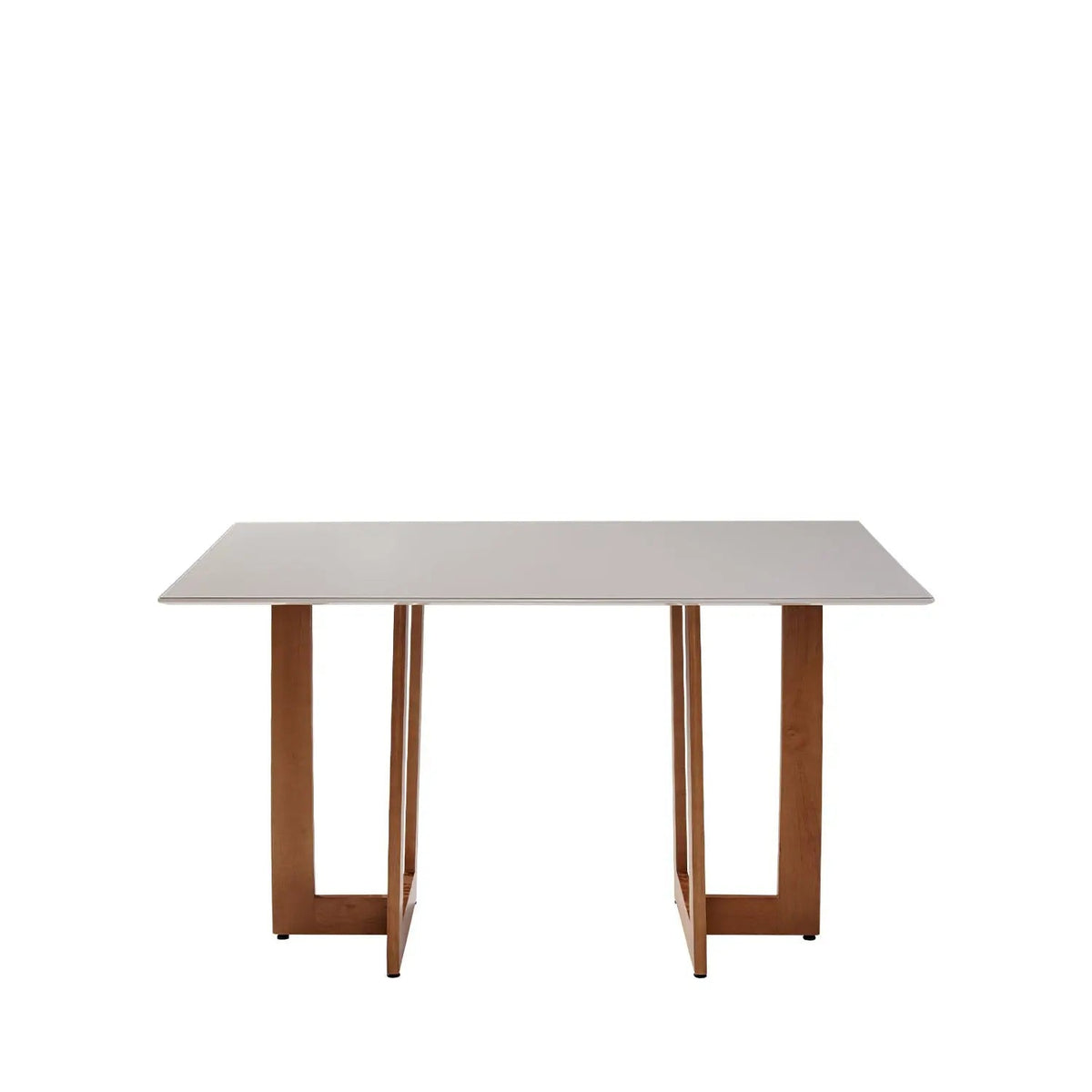 Mesa de Jantar Retangular para 6 Lugares Zenna 180 cm - Natural c/ Off White