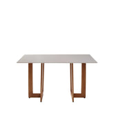 Mesa de Jantar Retangular para 6 Lugares Zenna 180 cm - Natural c/ Off White