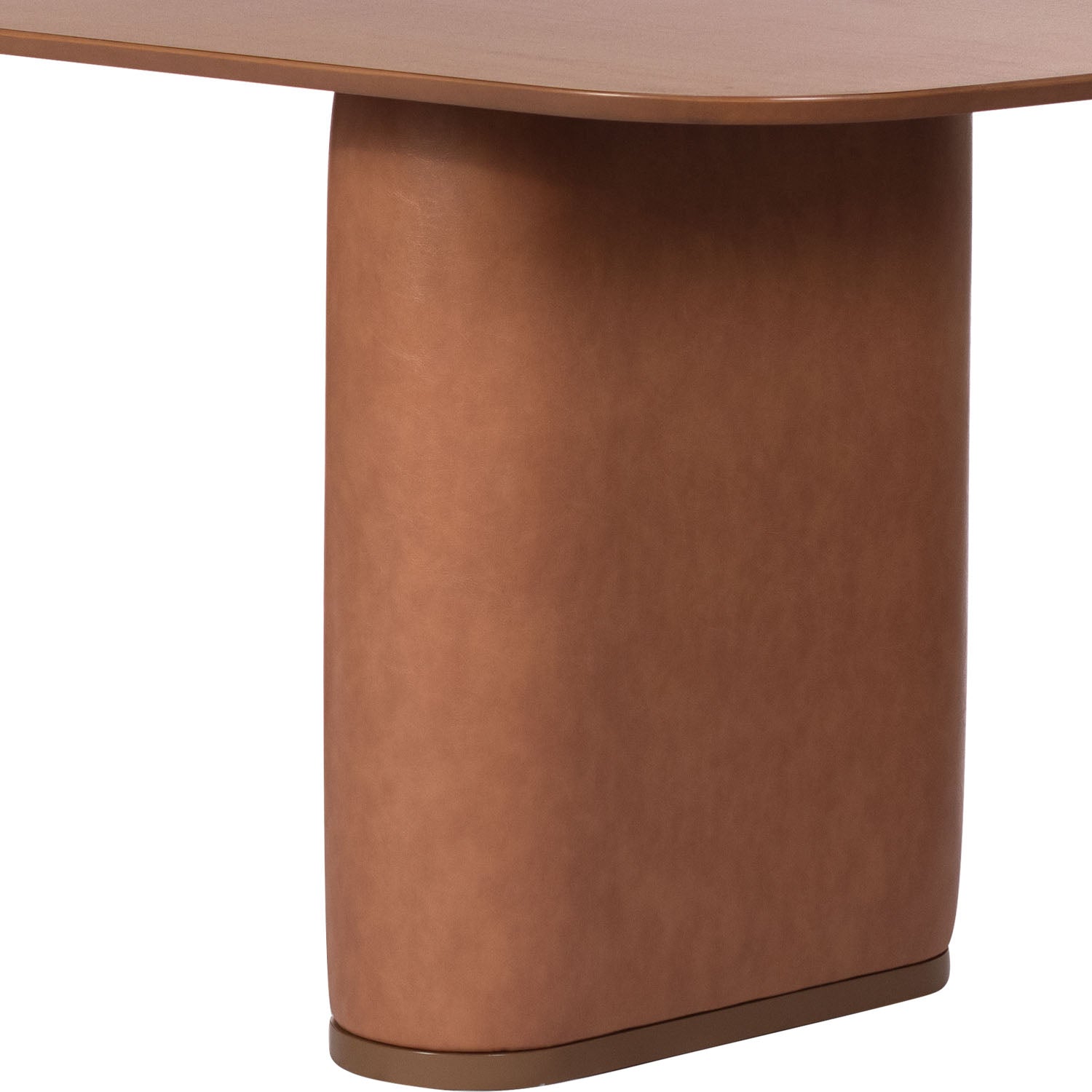 Mesa de Jantar Retangular para 6 Lugares Lintz 184 cm - Canella c/ PU Caramelo