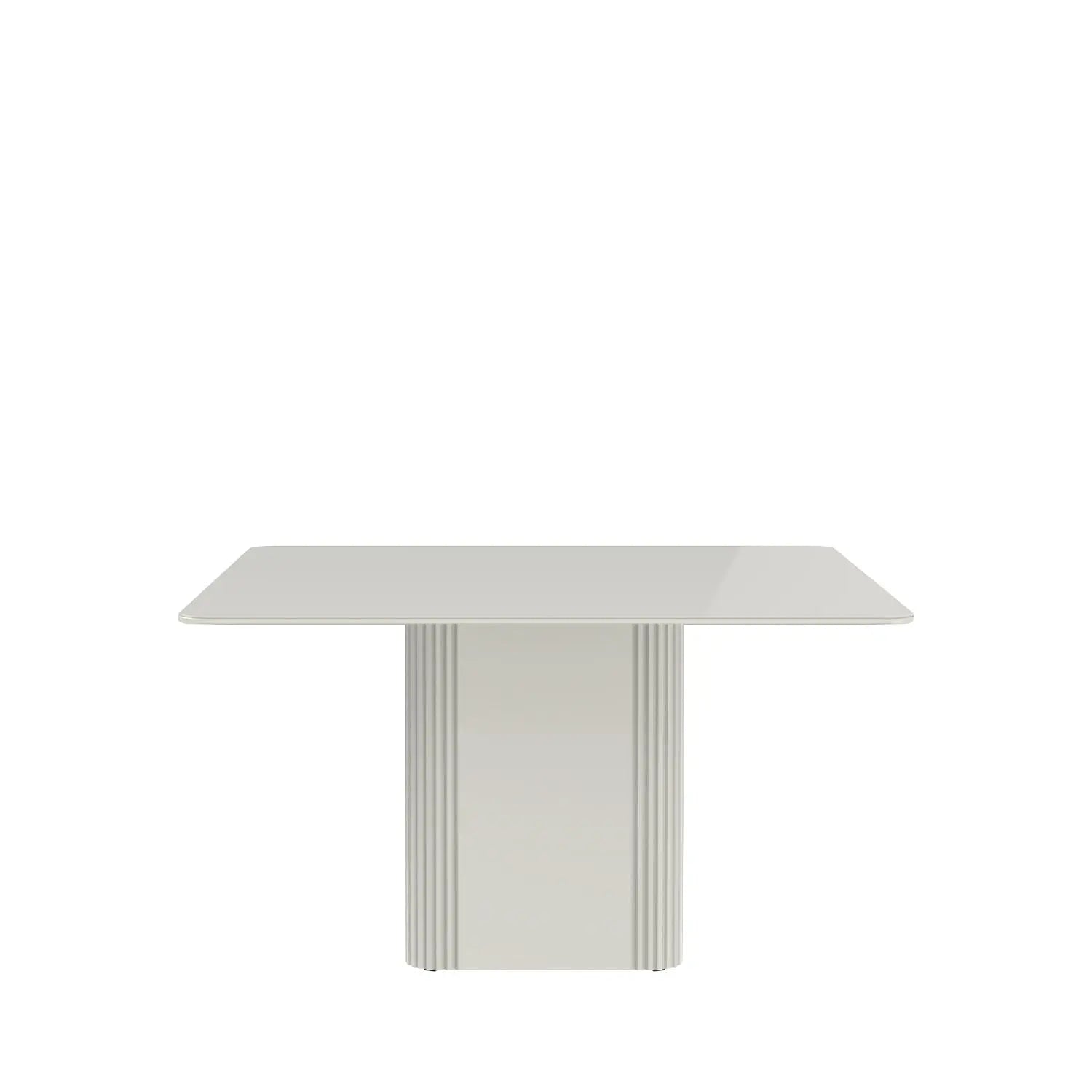 Mesa de Jantar c/ Vidro Liege 135 - Off White Fosco