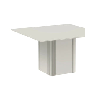 Mesa de Jantar c/ Vidro Liege 135 - Off White Fosco